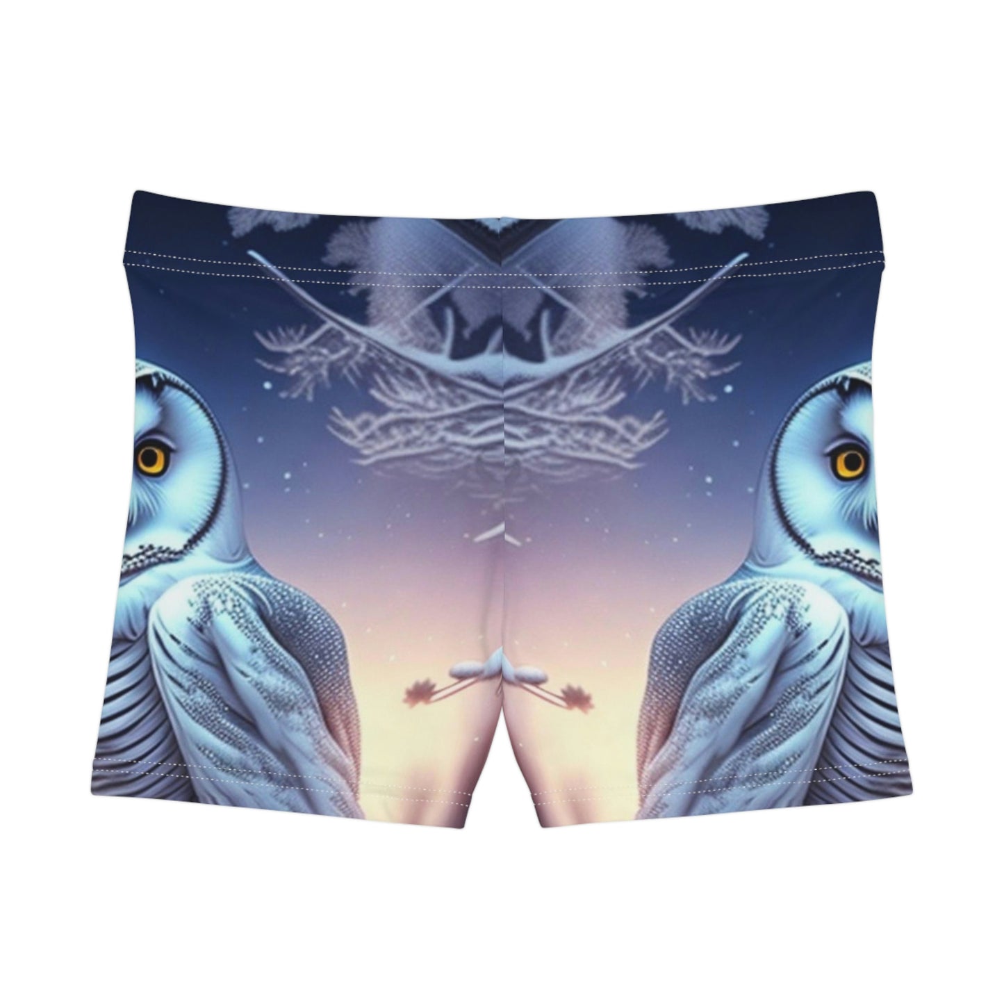 Dreamy Snowy Owl, Summer shorts, Womens