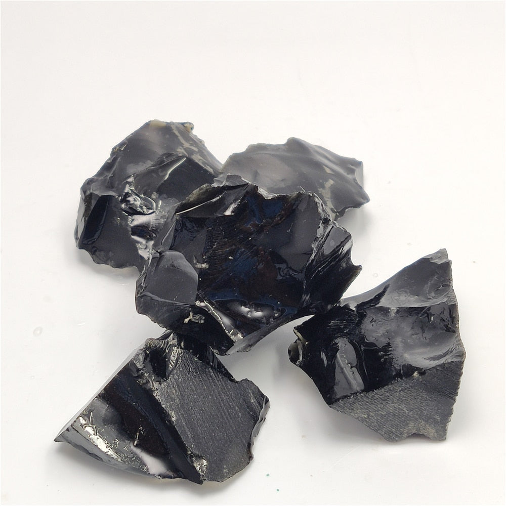 Raw Black Obsidian