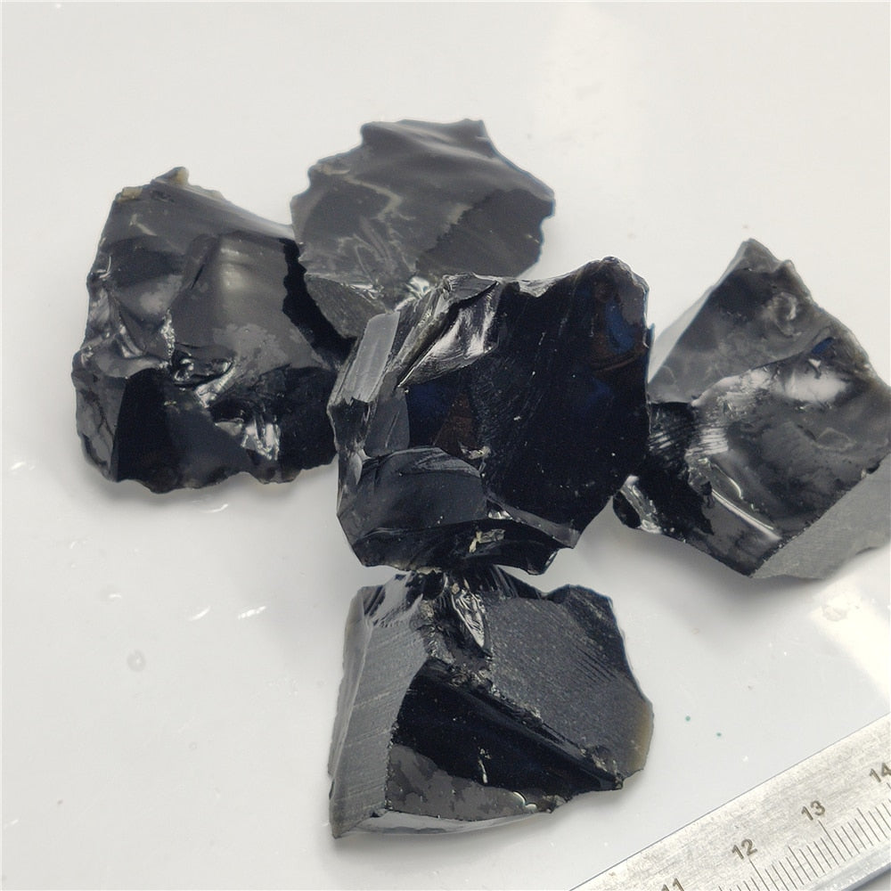 Raw Black Obsidian