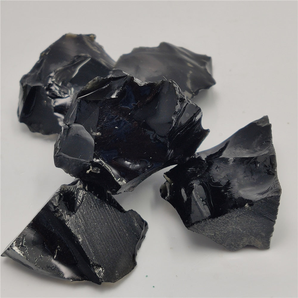Raw Black Obsidian