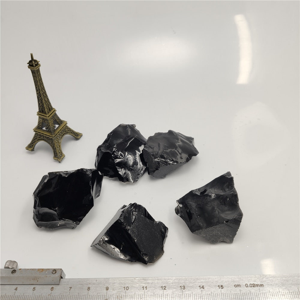 Raw Black Obsidian