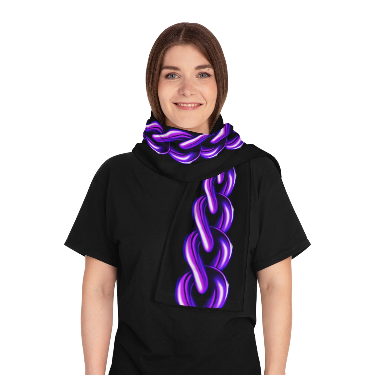 Purple Chain Winter Scarf