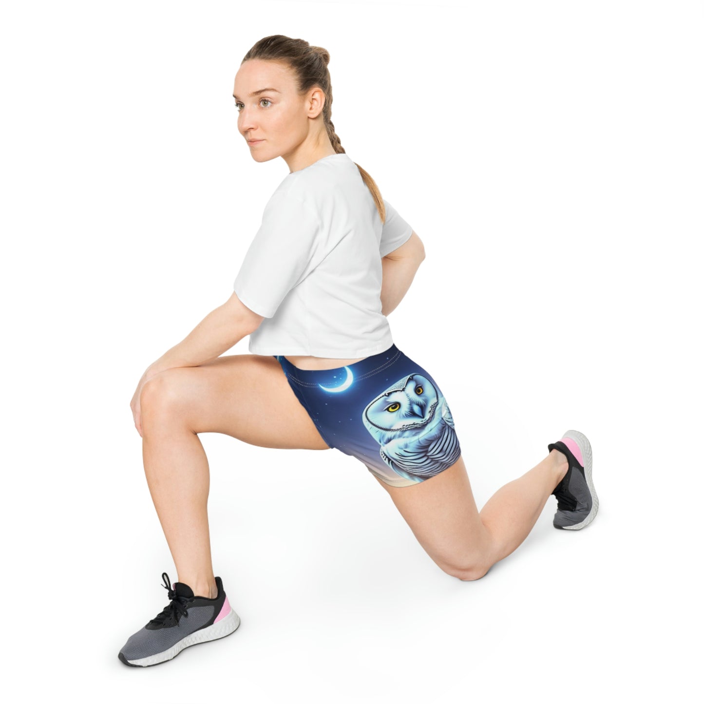 Dreamy Snowy Owl, Summer shorts, Womens