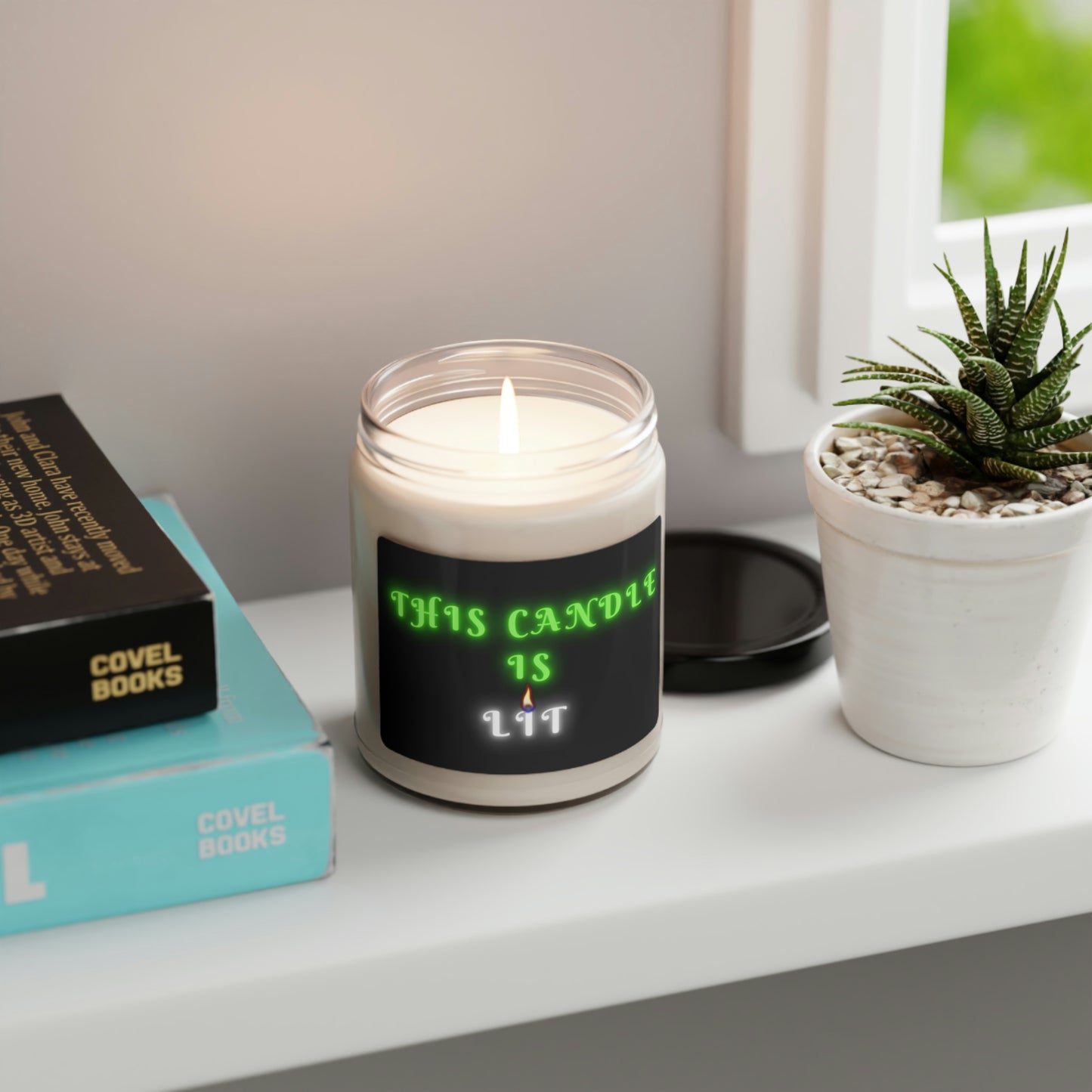 This Candle Is Lit, Scented Soy Candle, 9oz Candle Pun. Silly Gift