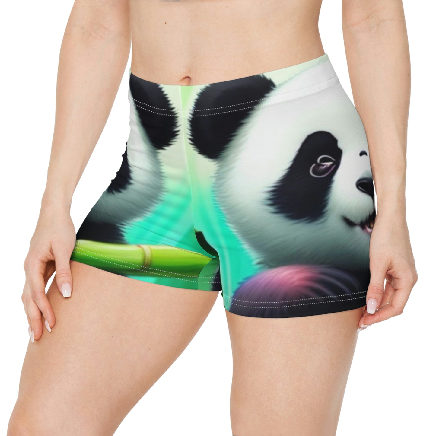 Cute Panda Summer Shorts, Womens