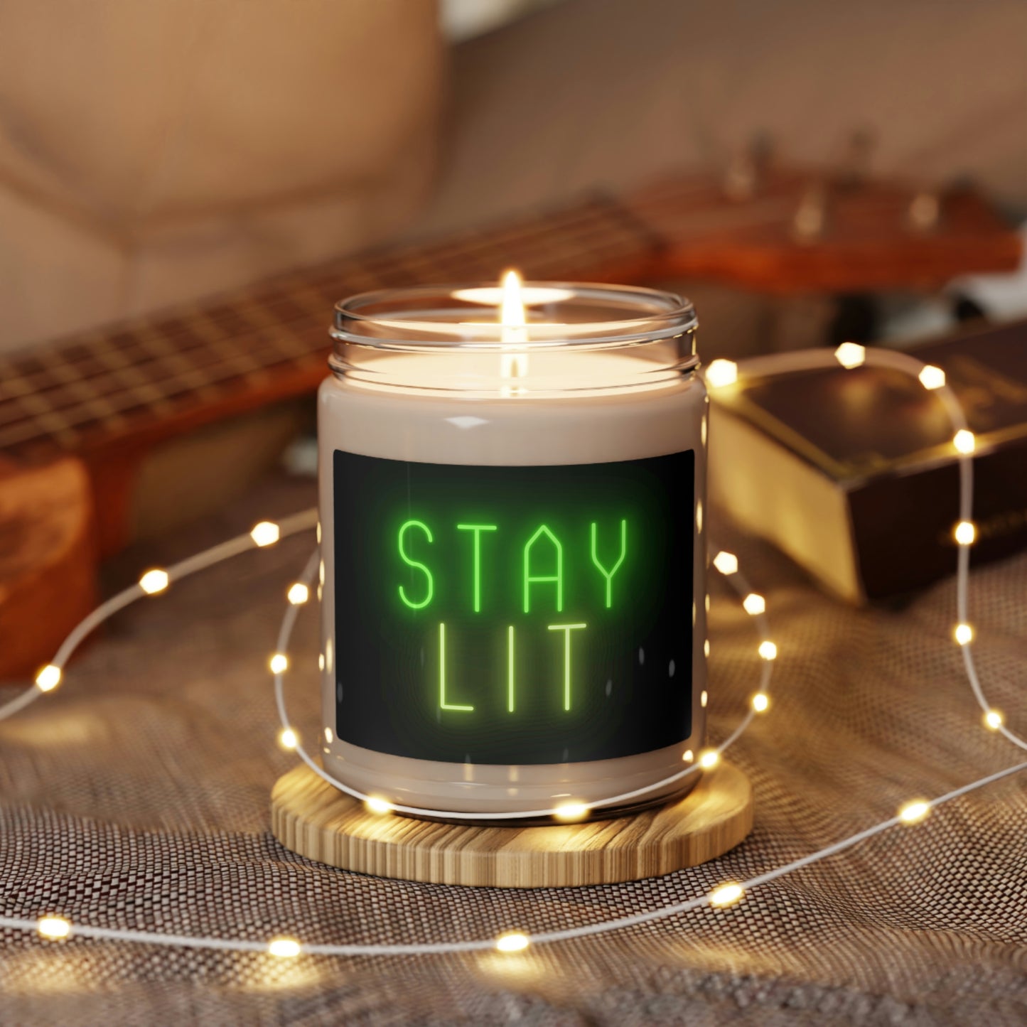 Stay Lit, Scented Soy Candle, 9oz, Funny Candle Pun, Valentines Day Gift