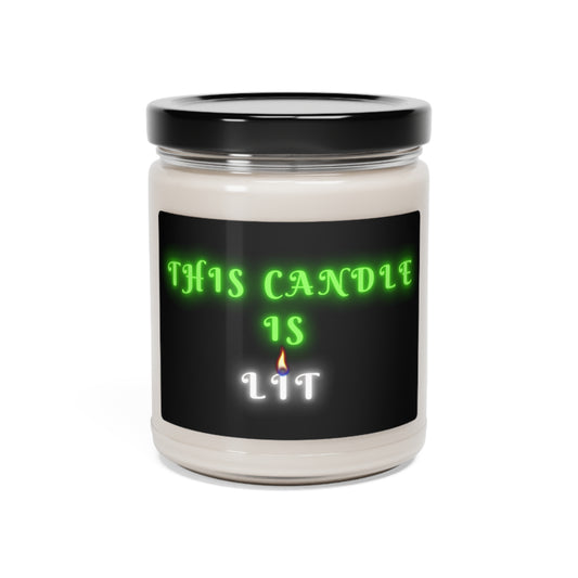 This Candle Is Lit, Scented Soy Candle, 9oz Candle Pun. Silly Gift