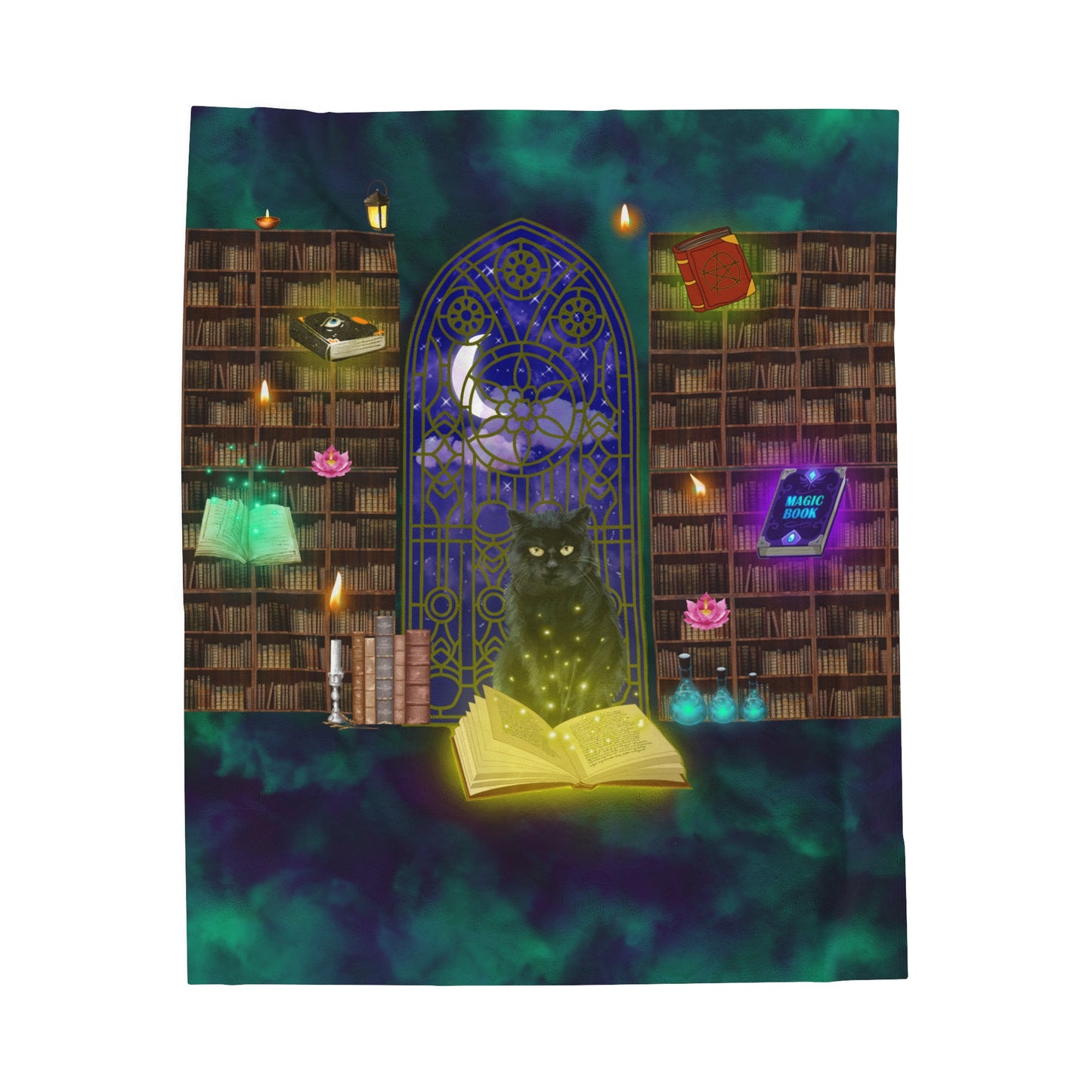 Mystic cat Velveteen Plush Blanket