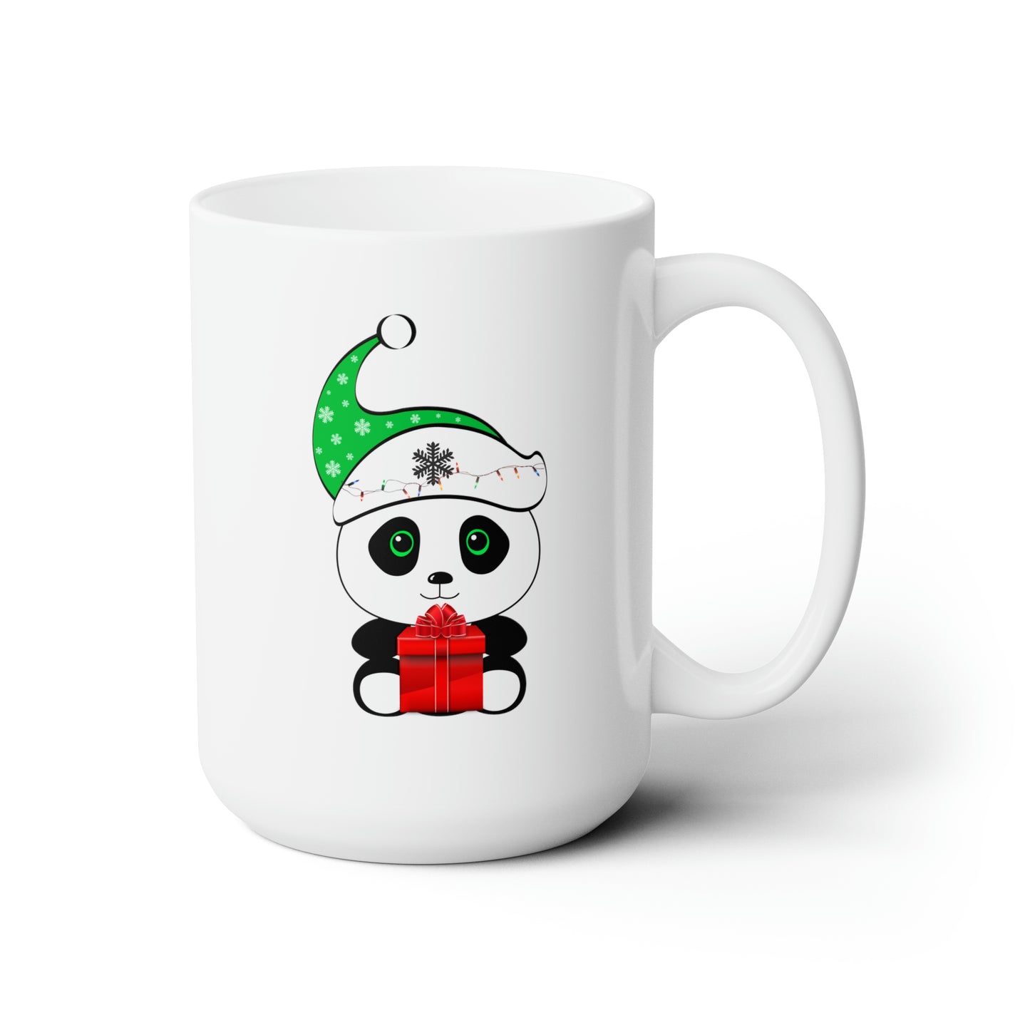 Panda Christmas Ceramic Mug 15oz