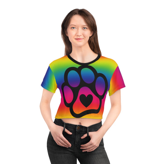 PRIDE Paw Crop Tee