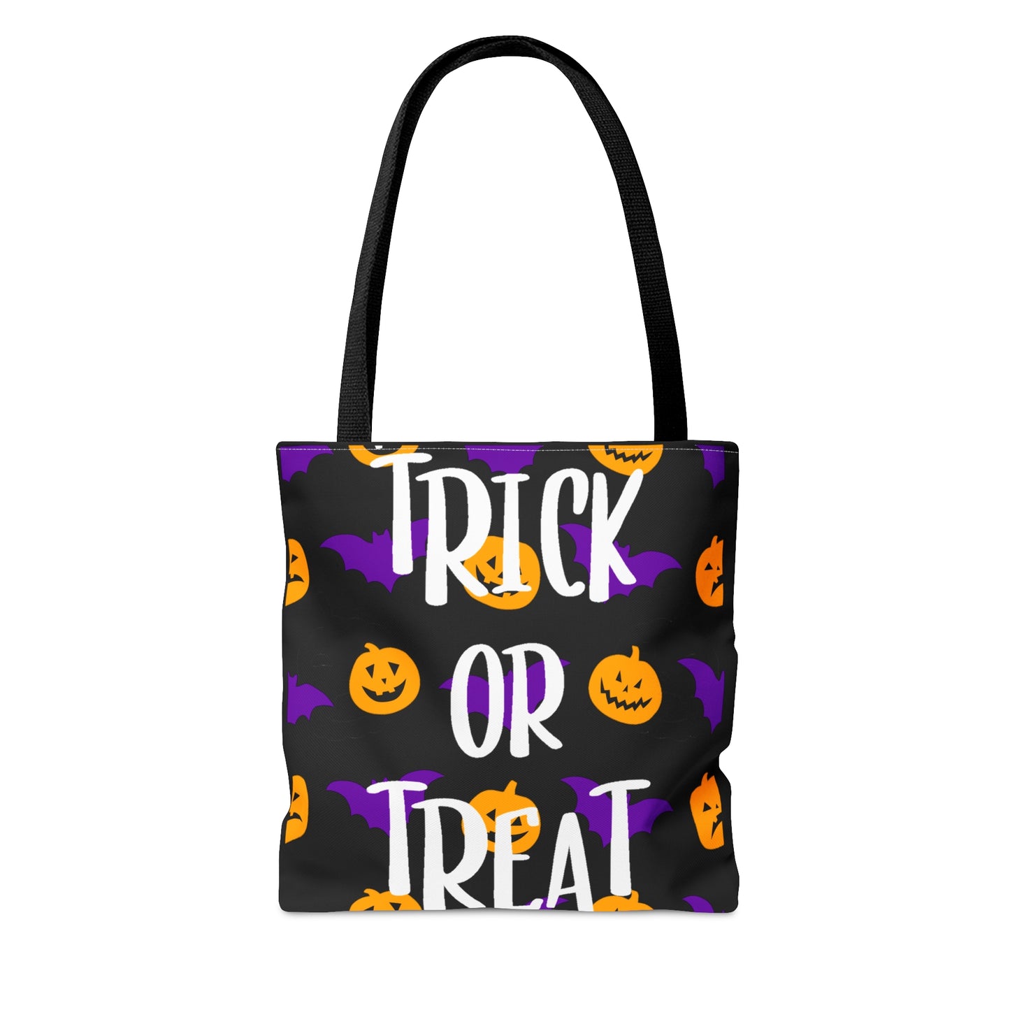 Trick Or Treat Pumpkins and Bats Halloween Candy Tote Bag