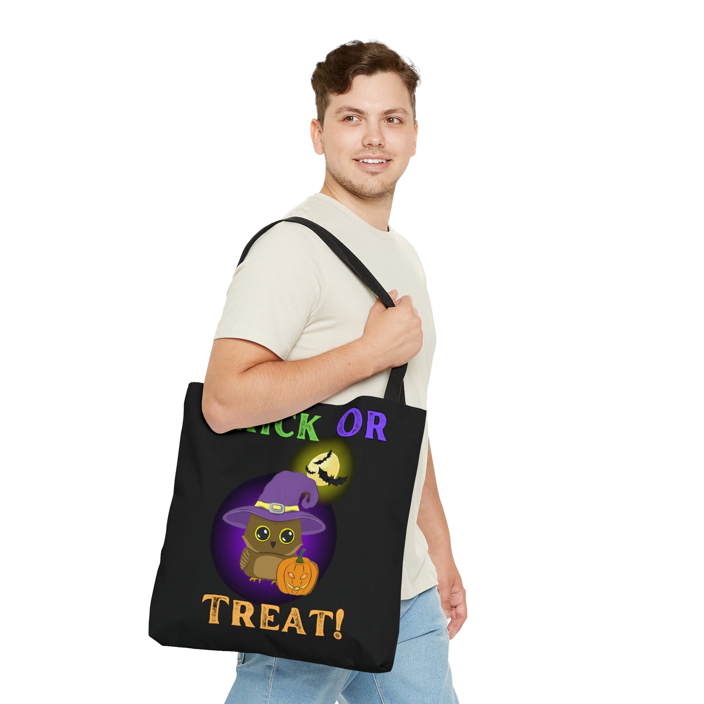 Trick Or Treat Owl Halloween Candy Tote Bag