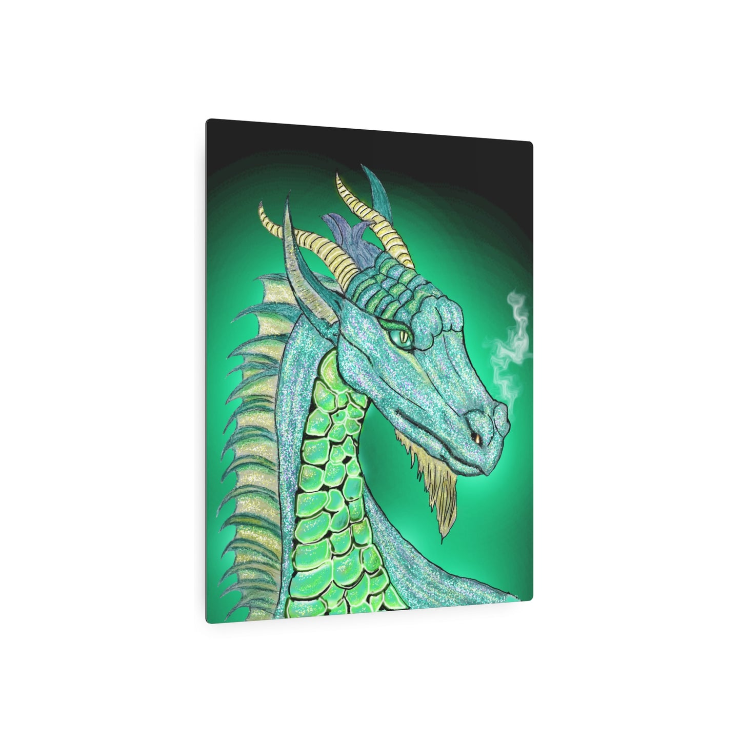 Mystic Dragon, Fantasy Art, Metal Wall Art, Wall Decor, Dragon Lover Gift, Unique Gift, Original Art