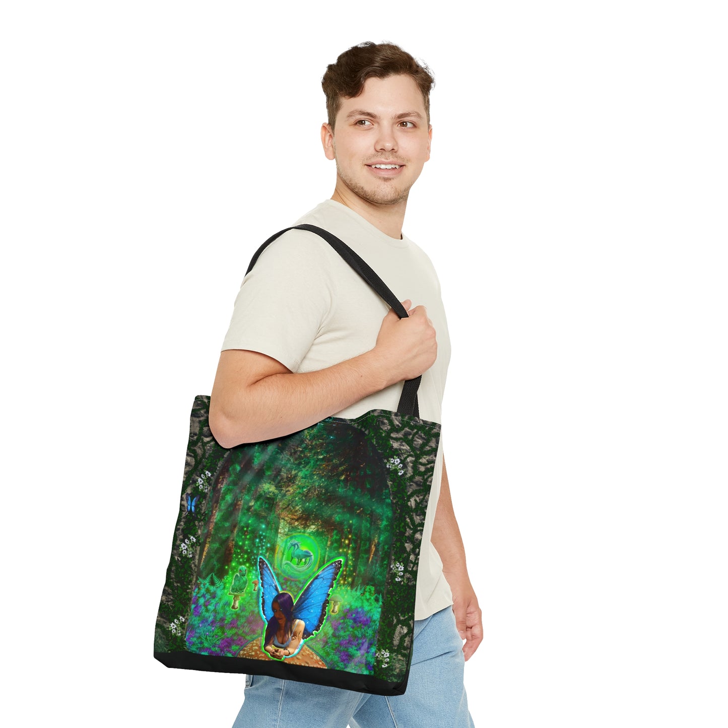 Mystic Mushroom Fairy Tote Bag