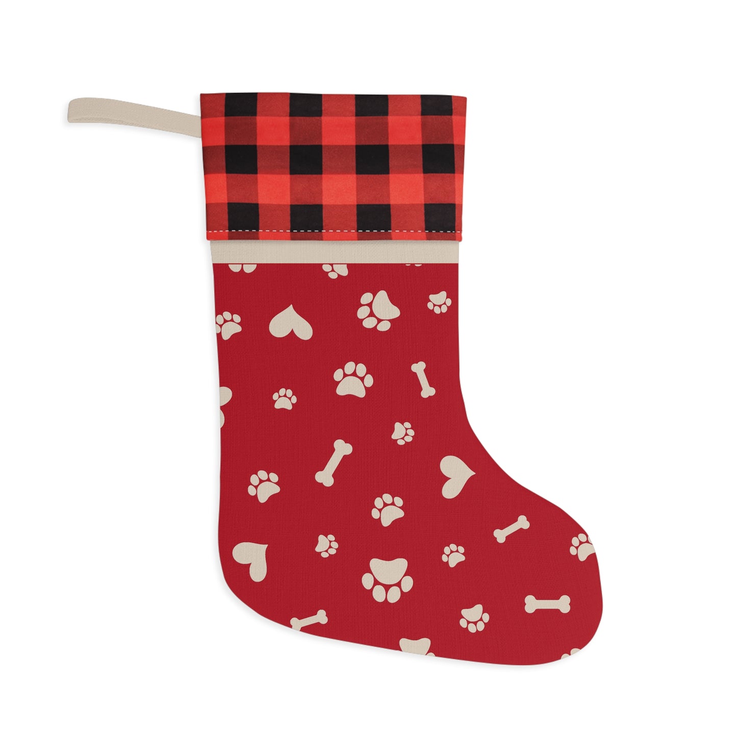 Paw Print Christmas Stocking For Dog/Cat