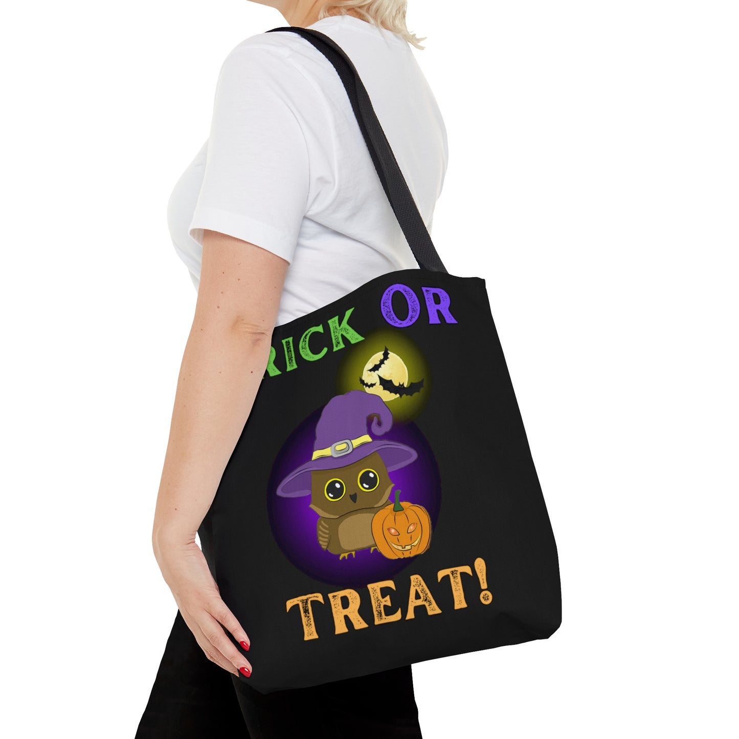 Trick Or Treat Owl Halloween Candy Tote Bag