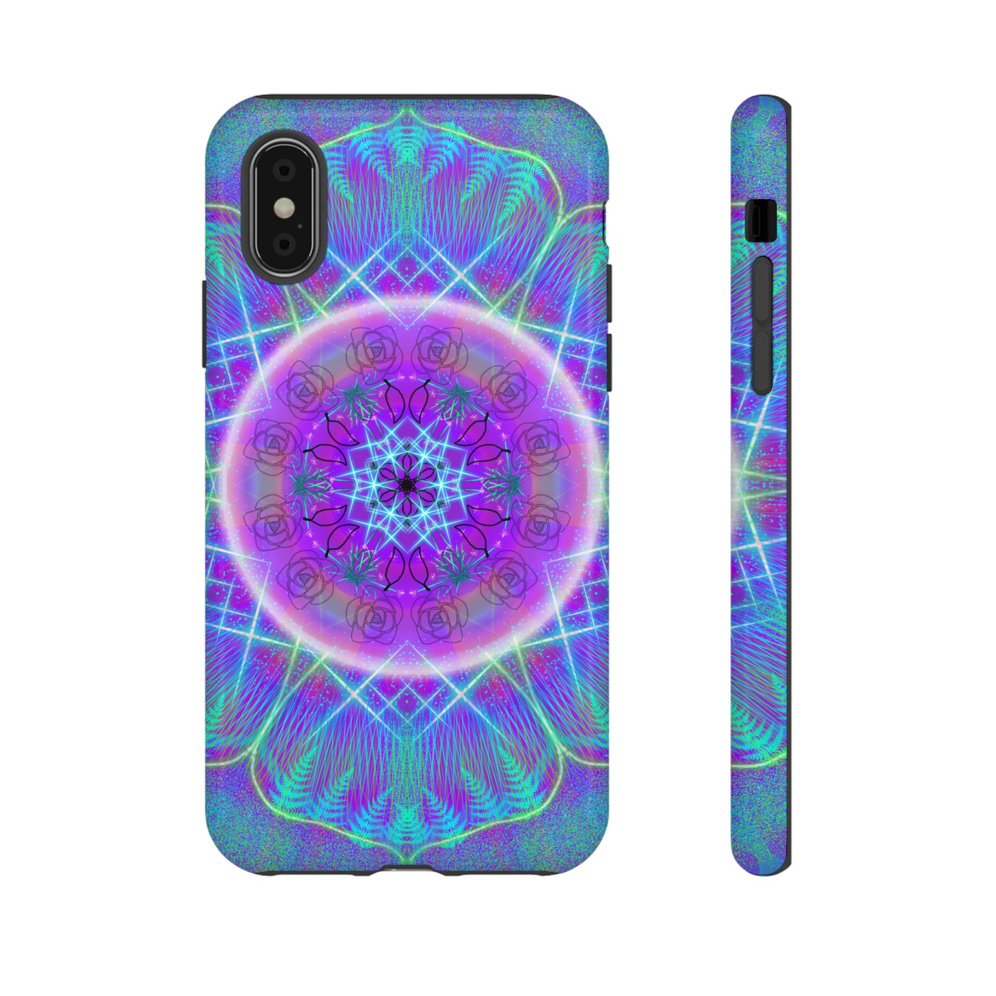 Psychedelic Mandala Protective Phone Case, Samsung, iPhone, Pixel, all sizes