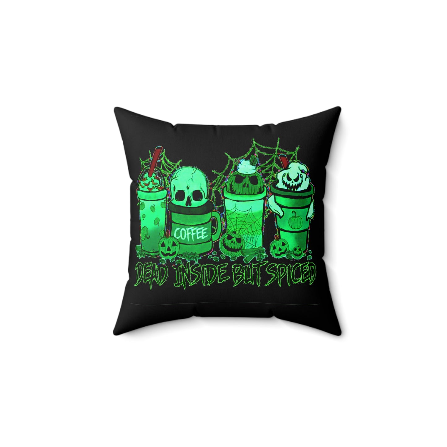 Dead Inside,  Halloween, Spun Polyester Square Pillow