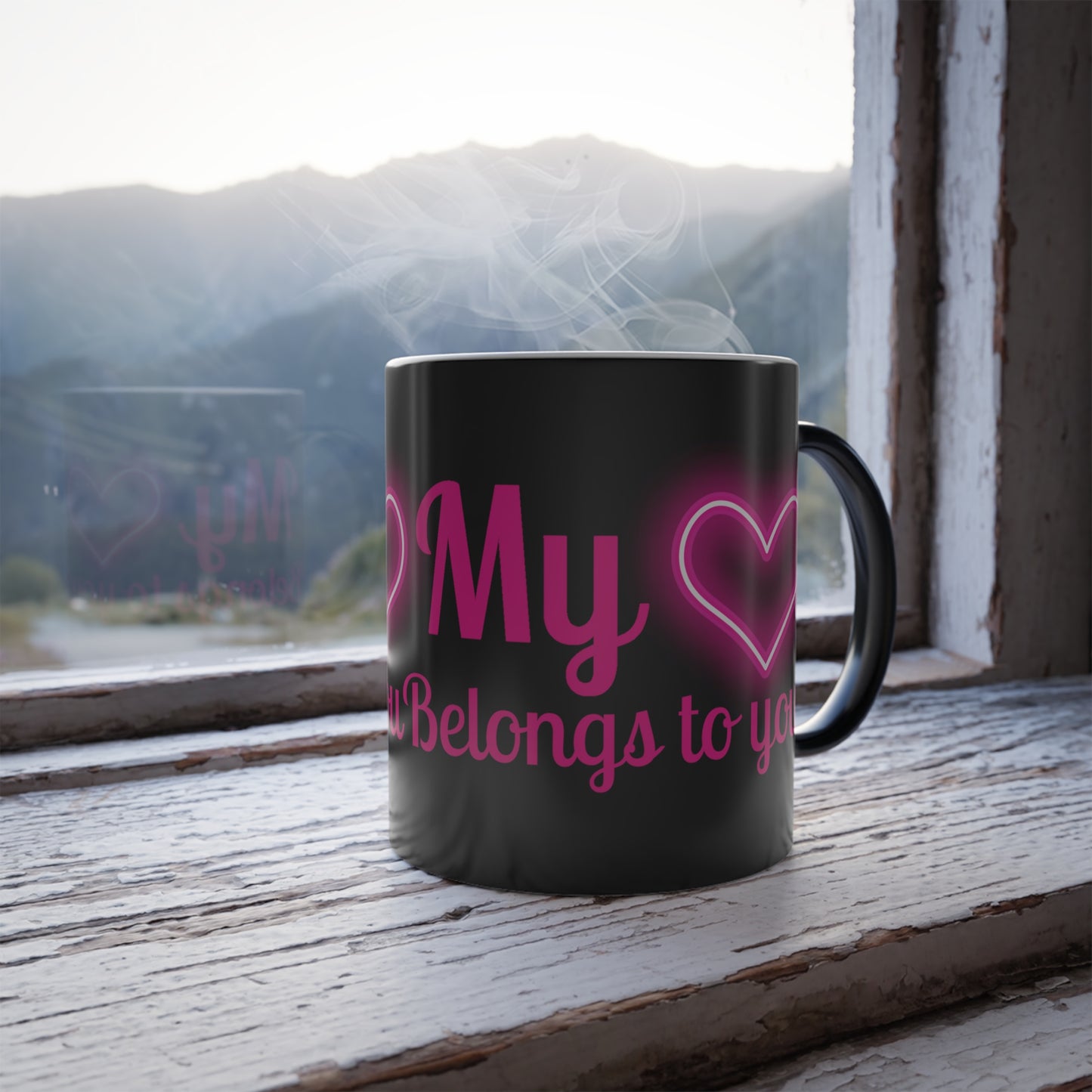 My Heart Belongs To You, Color Morphing Mug, 11oz, Valentines Day Gift, Gift For Her, Gift For Him