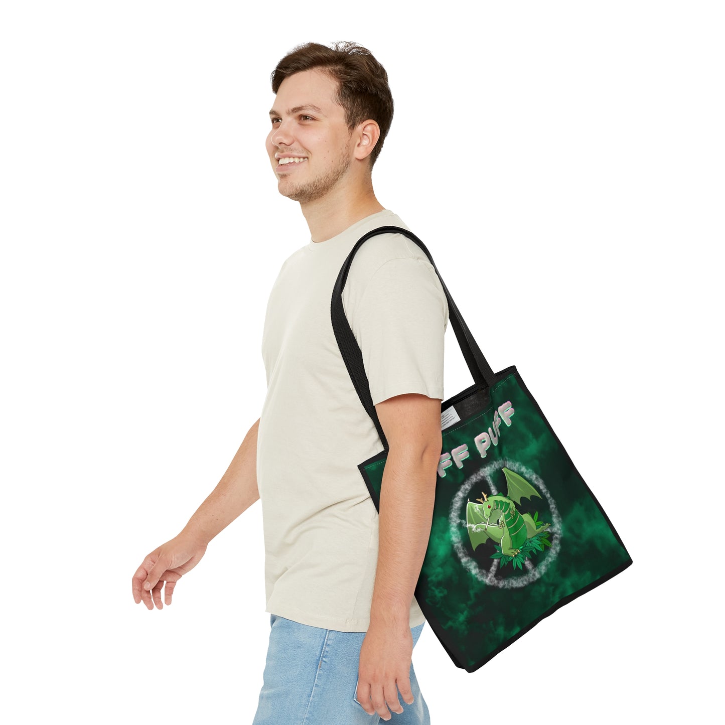 Puff Puff Smokin Dragon, 420 Themed, Tote Bag