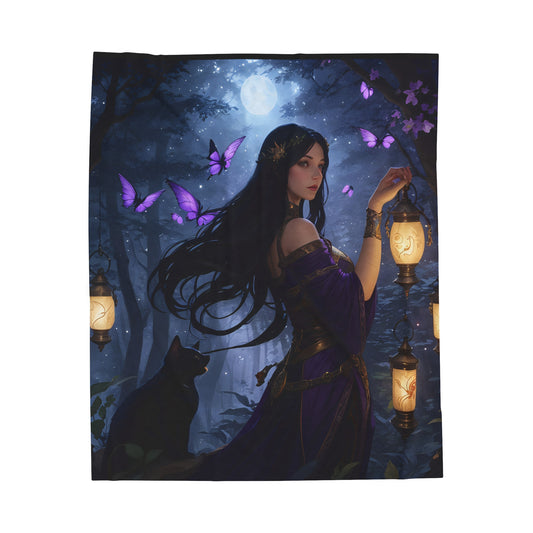 Butterfly  Queen, Plush Blanket