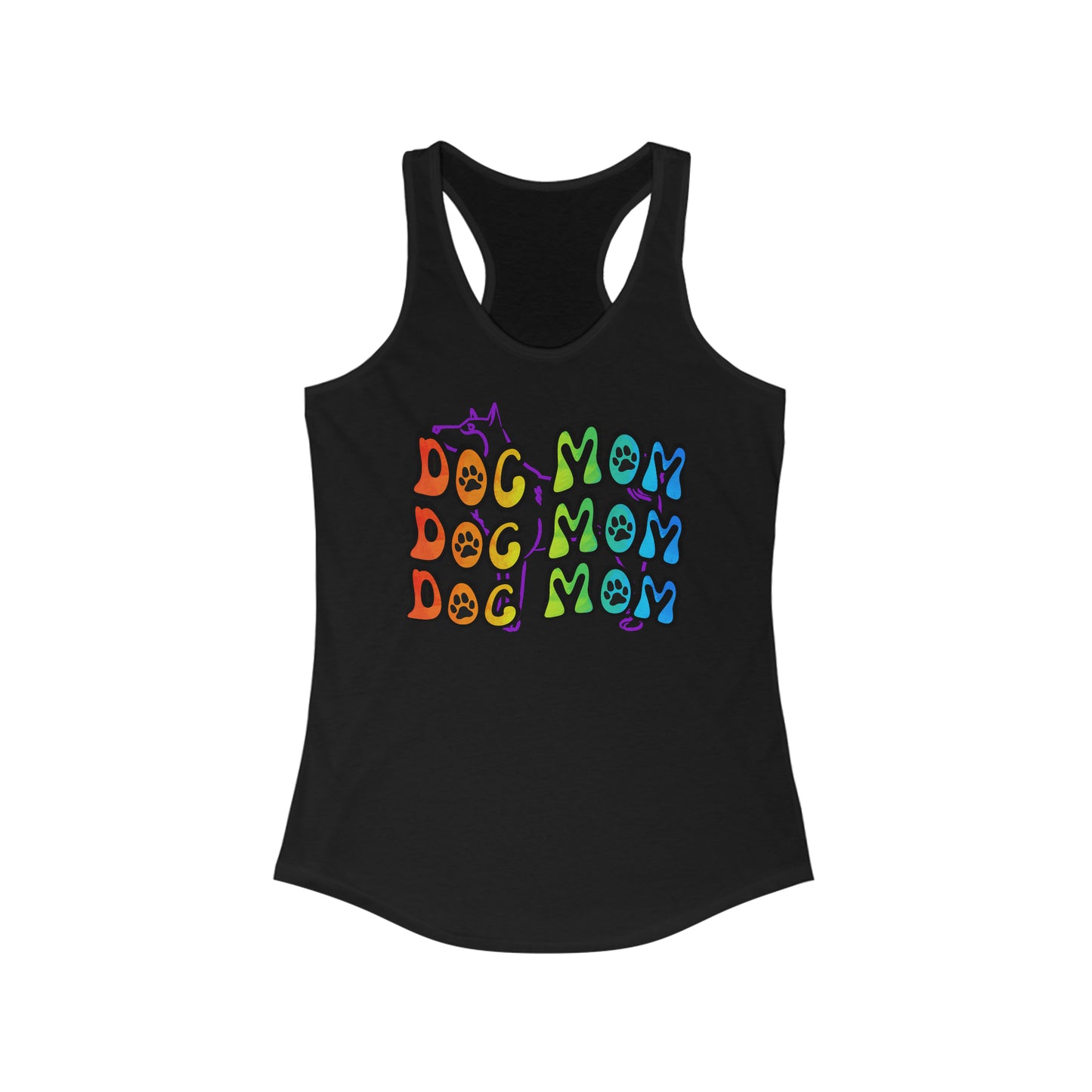 Dog Mom Women's Ideal Racerback Tank