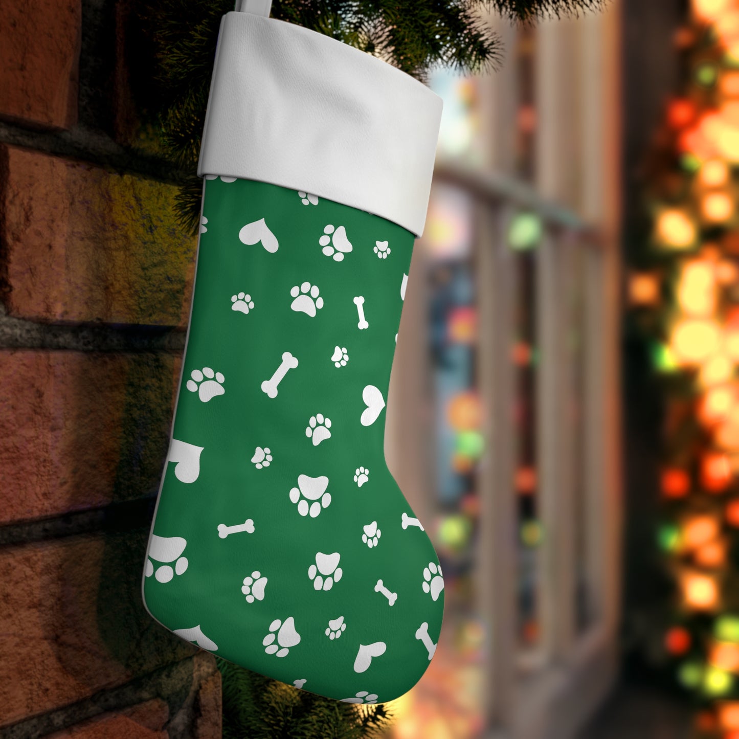 Paw Print Dog/Cat Christmas Stocking