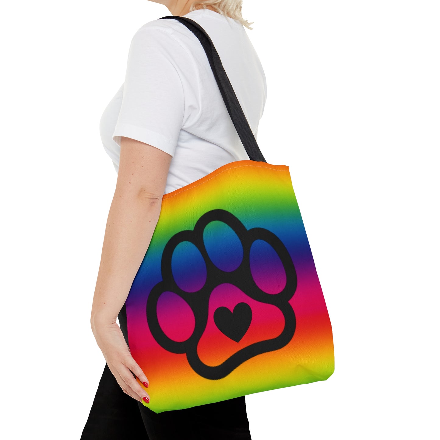 PRIDE Paw Print Tote Bag