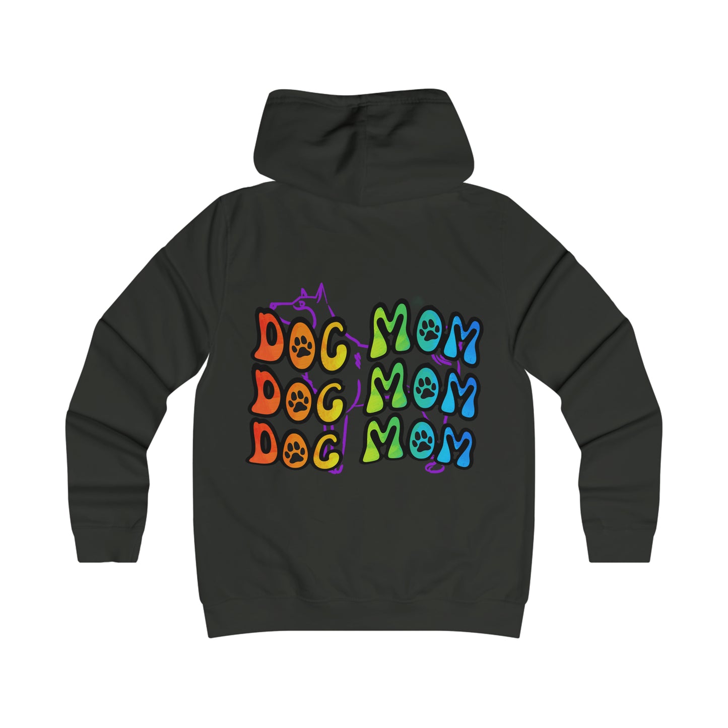 Dog Mom Girlie College Hoodie