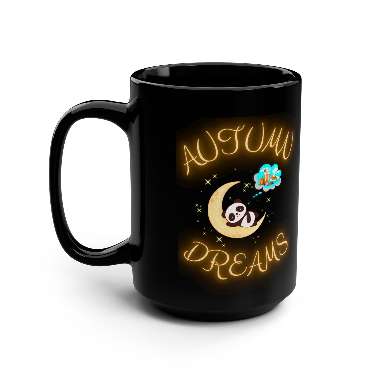 Autumn Dreams Black Mug, 15oz