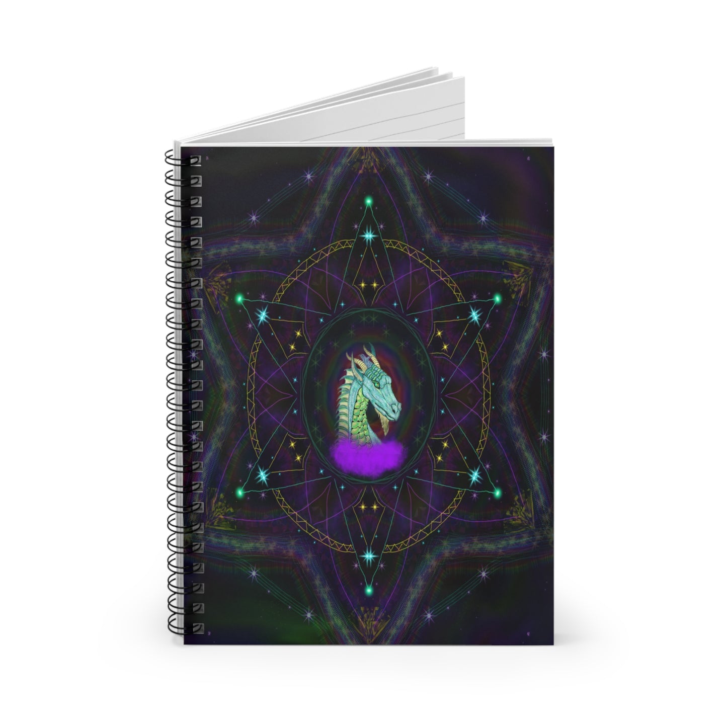 Mystic Dragon Mandala Spiral Notebook - Ruled Line