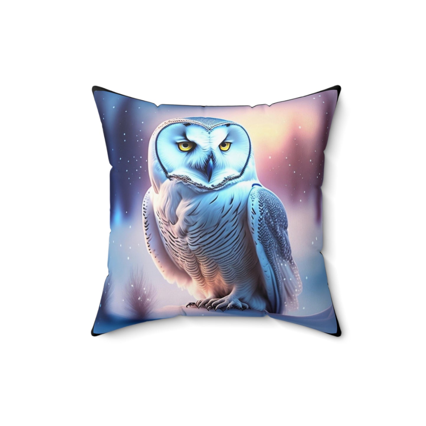 Snowy Owl Dreams, Spun Polyester Square Pillow