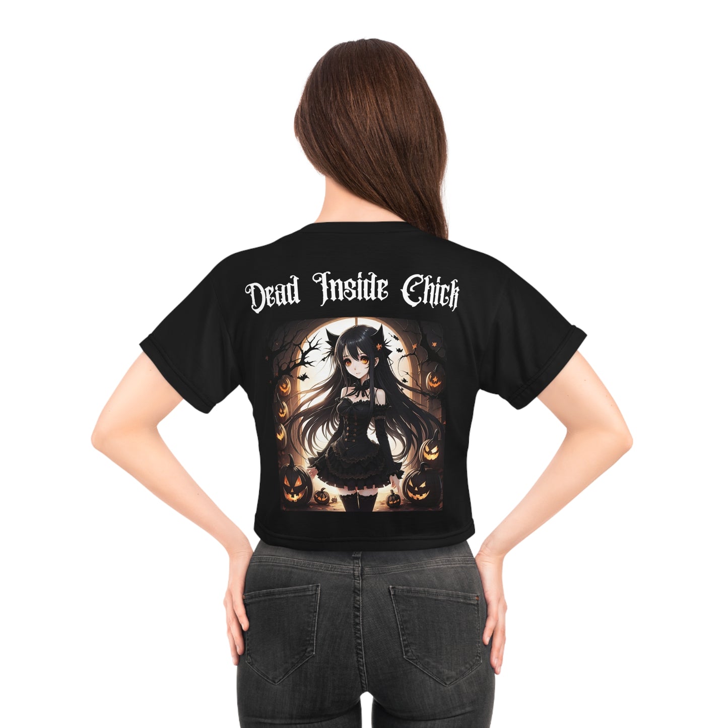 Dead Inside Chick Crop Top Tee