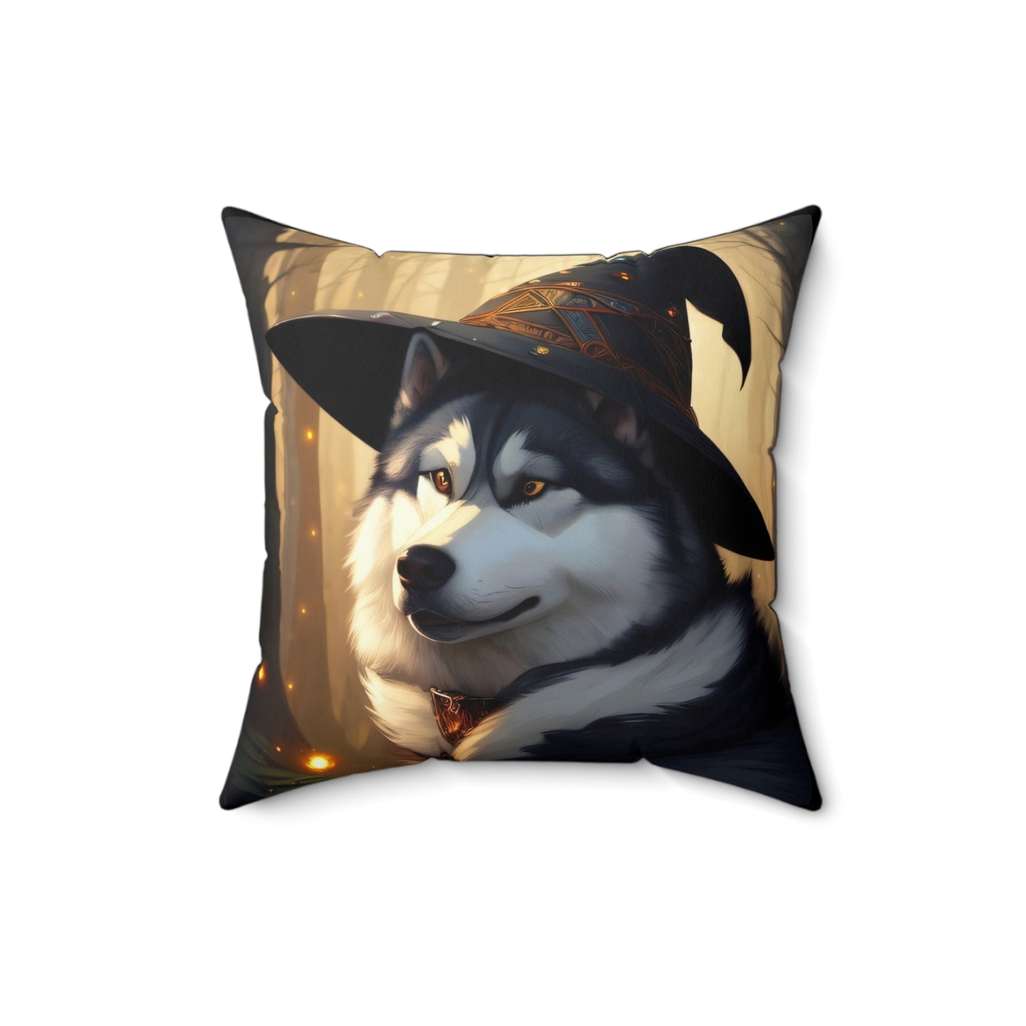 Sorcerer Pup, Spun Polyester Square Pillow