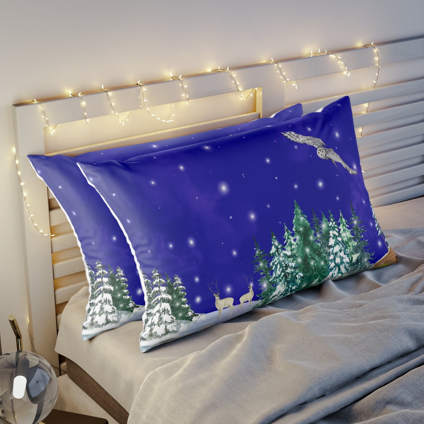 Snowy Christmas Night Pillow case