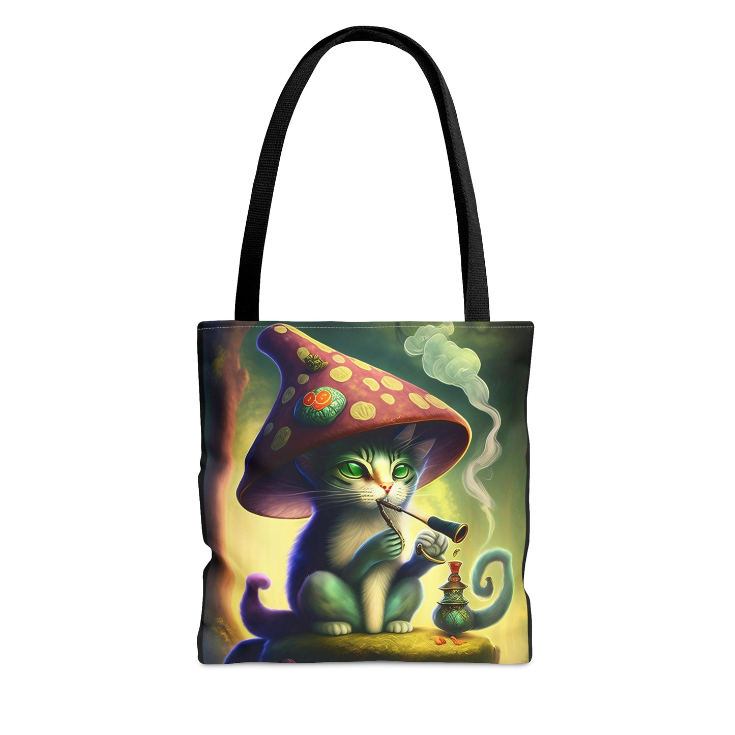 Fae Mushroom Cat,Tote Bag