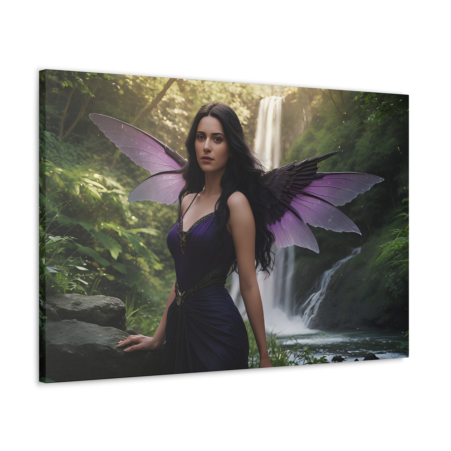 The Waterfall Fairy,  Canvas Art, Canvas Print, Wall Decor, Original Art, Unique Gifts