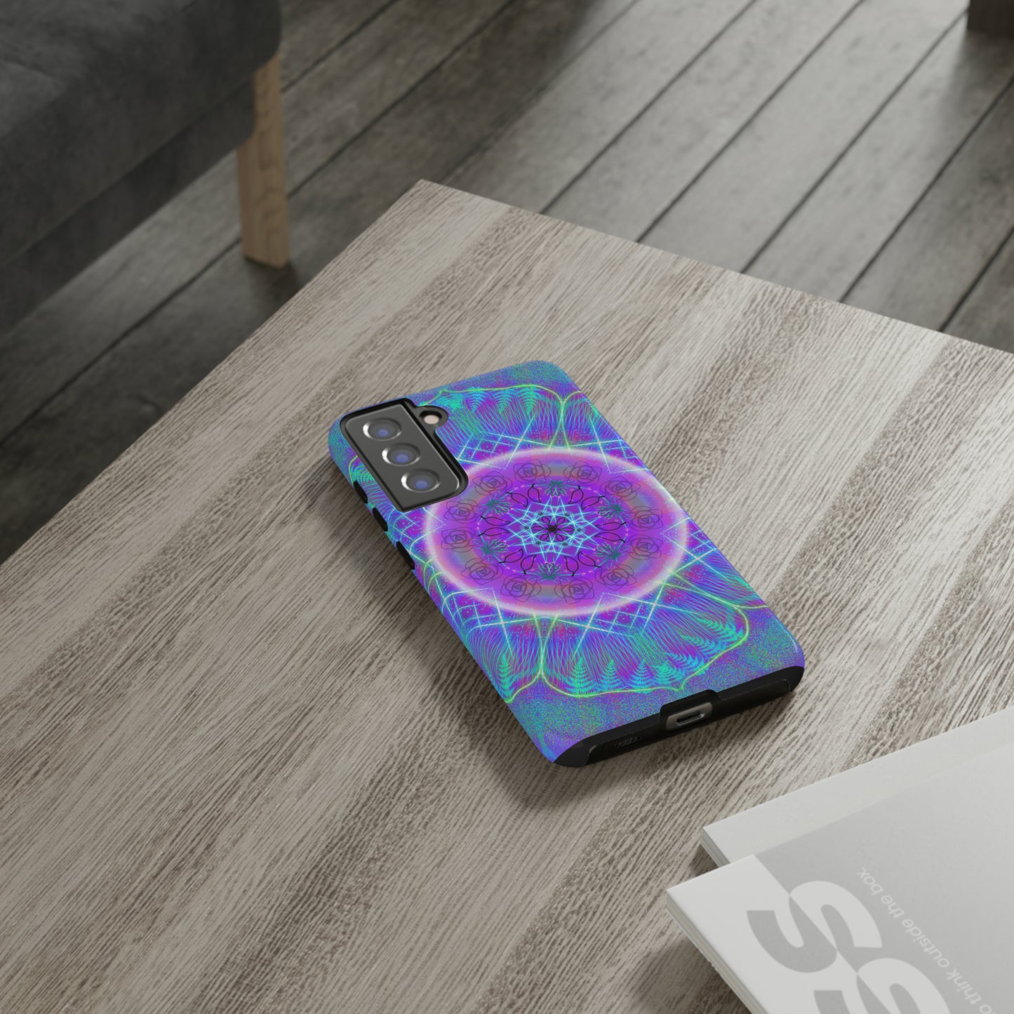 Psychedelic Mandala Protective Phone Case, Samsung, iPhone, Pixel, all sizes