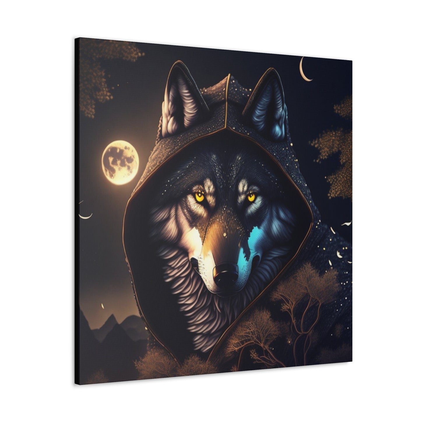 Tales Of A Wolf Mage, Canvas Art, Canvas Print, Wall Decor, Original Art, Unique Gifts