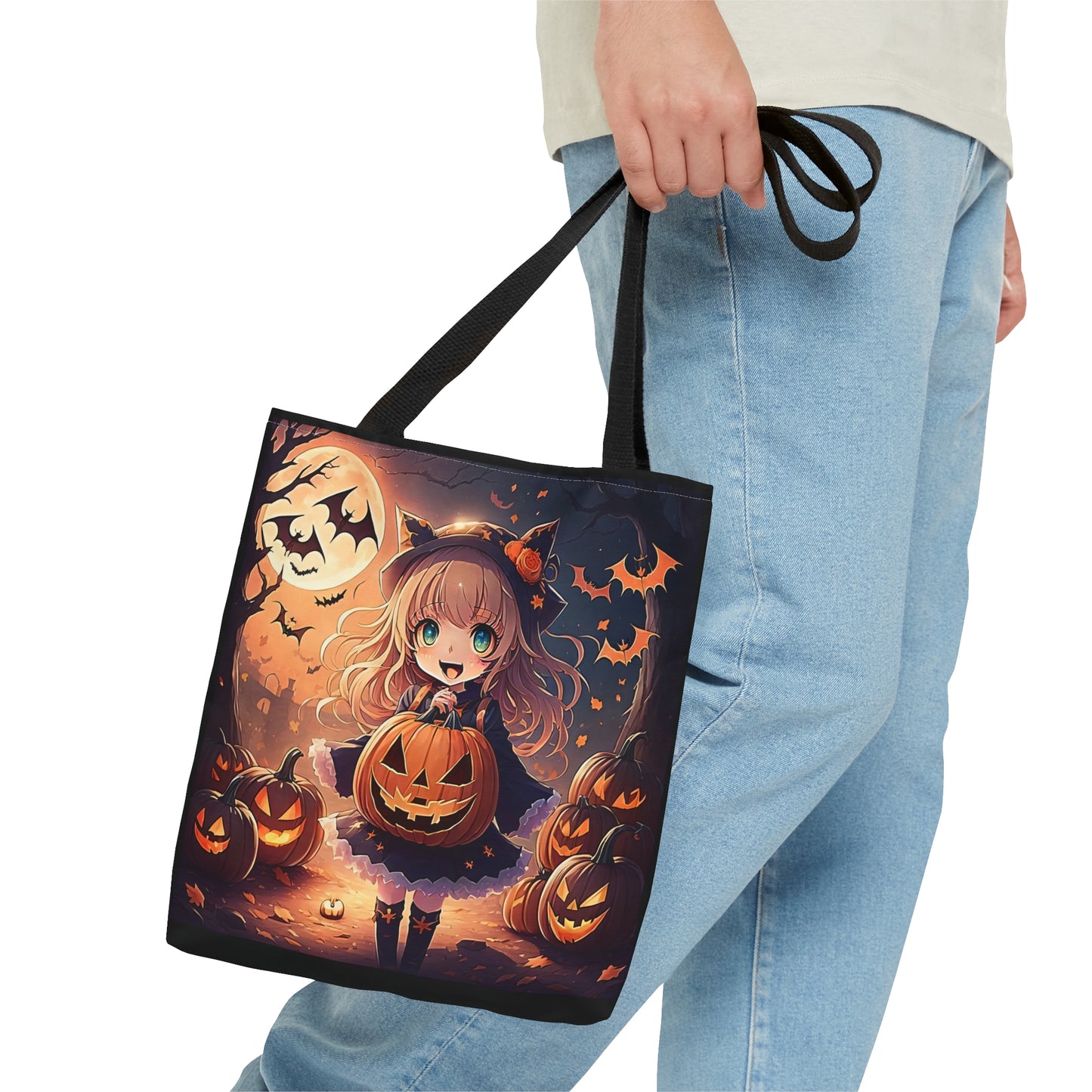 Halloween Anime Girl Halloween Candy Tote Bag