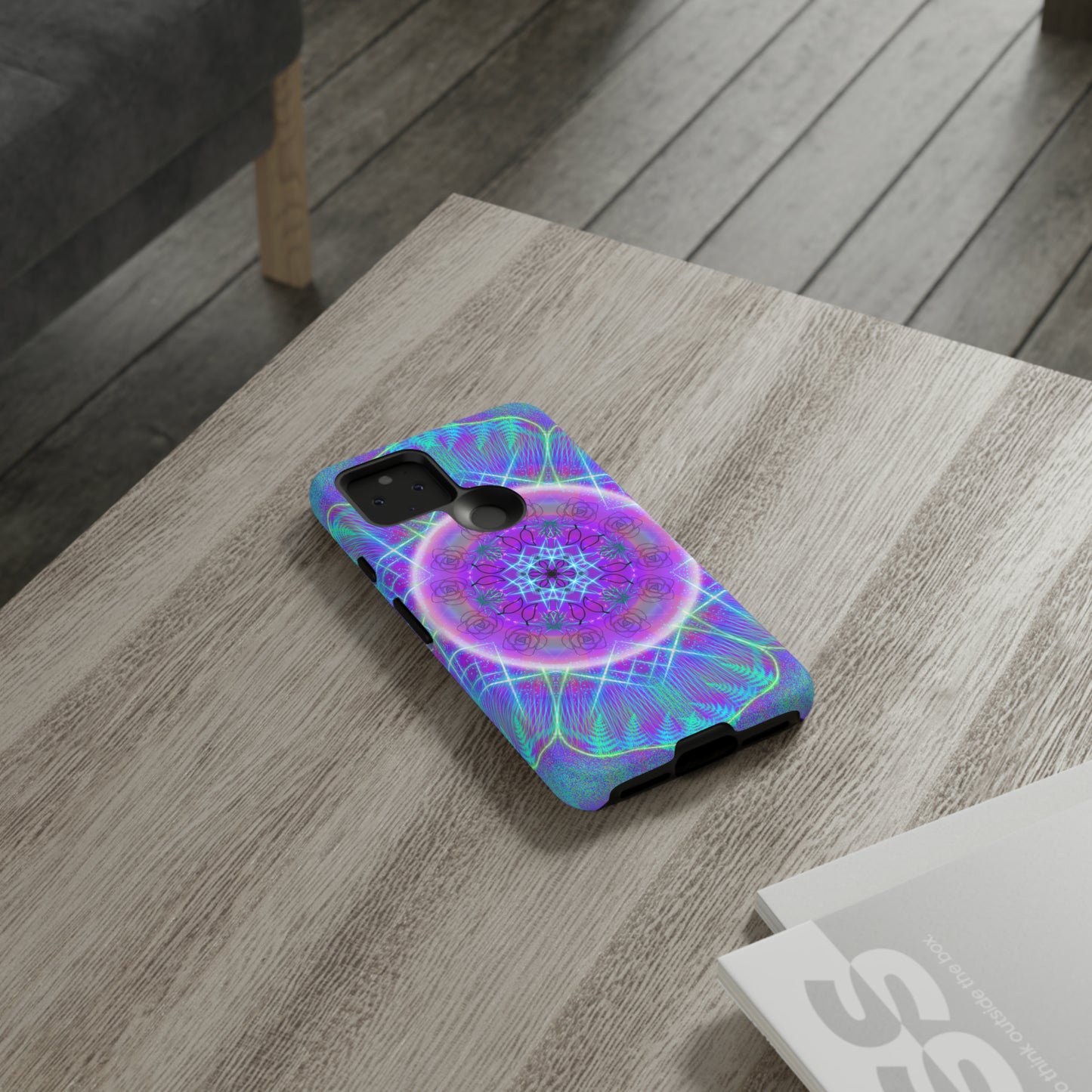 Psychedelic Mandala Protective Phone Case, Samsung, iPhone, Pixel, all sizes