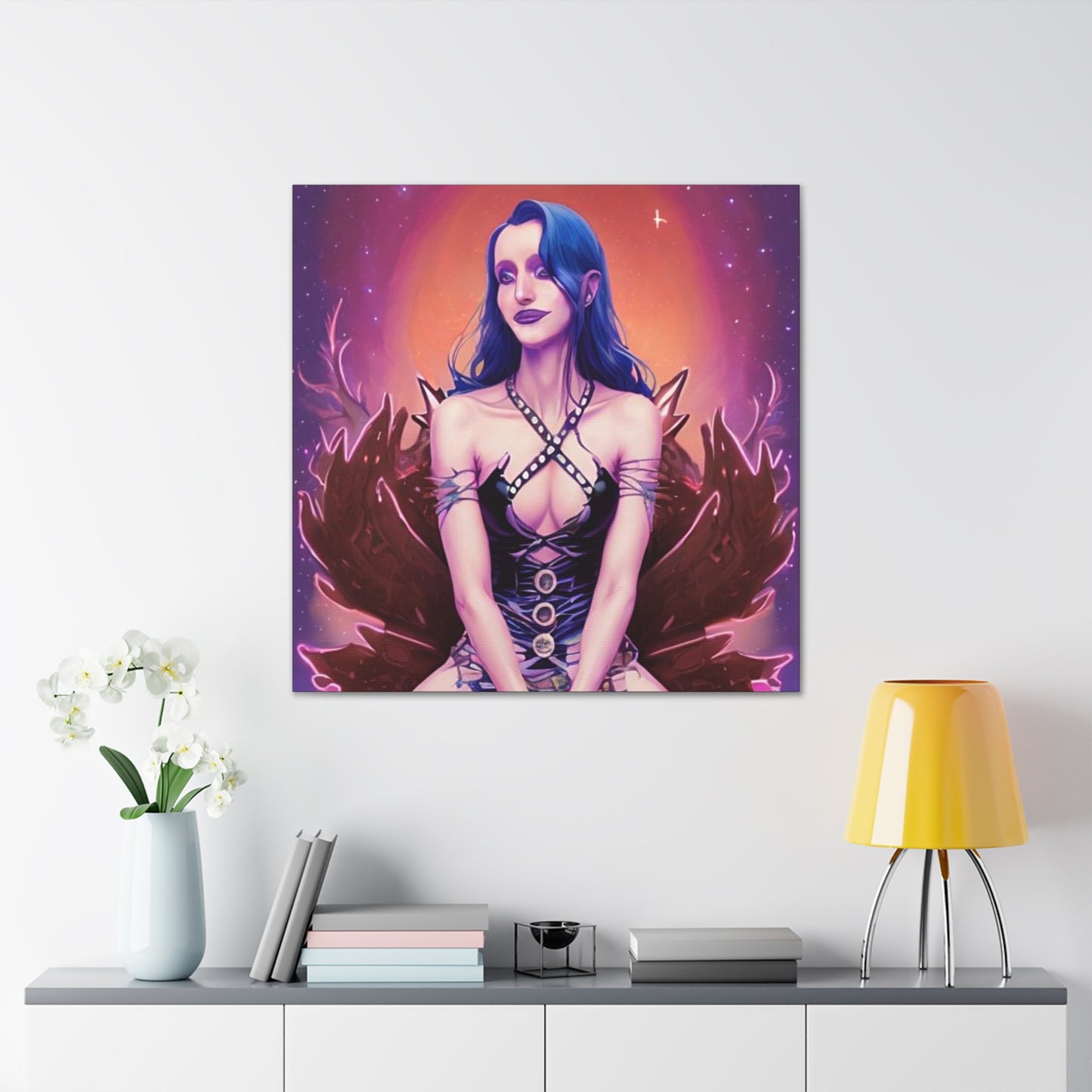 High Elvan Priestess, Canvas Art, Unique Fantasy Art, Unique Gifts, Original Art