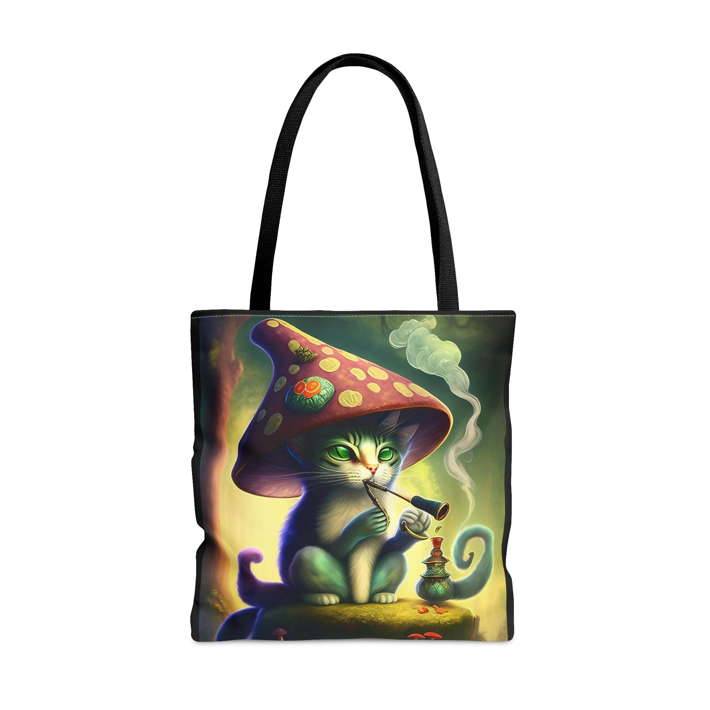 Fae Mushroom Cat,Tote Bag