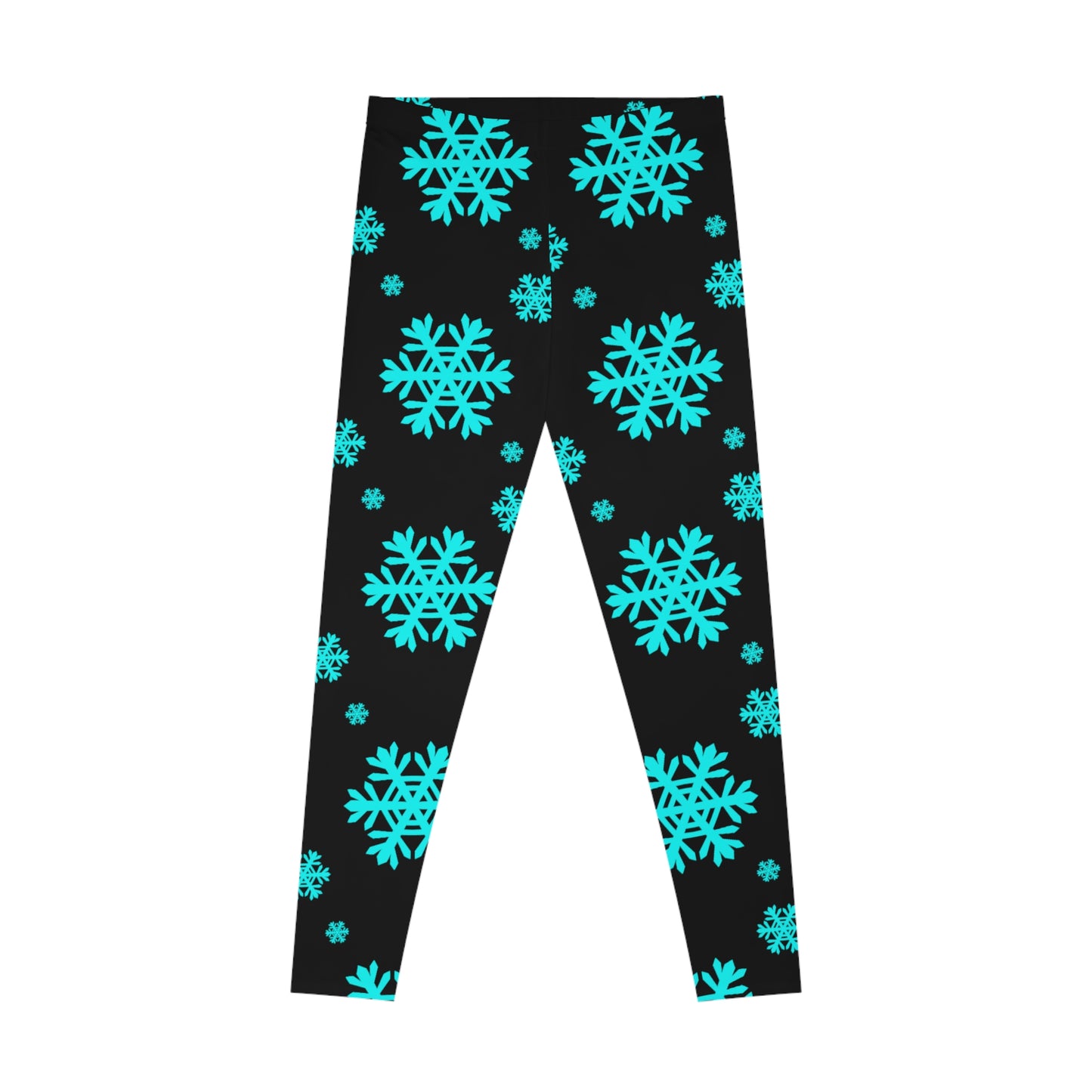 Snowflakes Christmas Stretchy Leggings