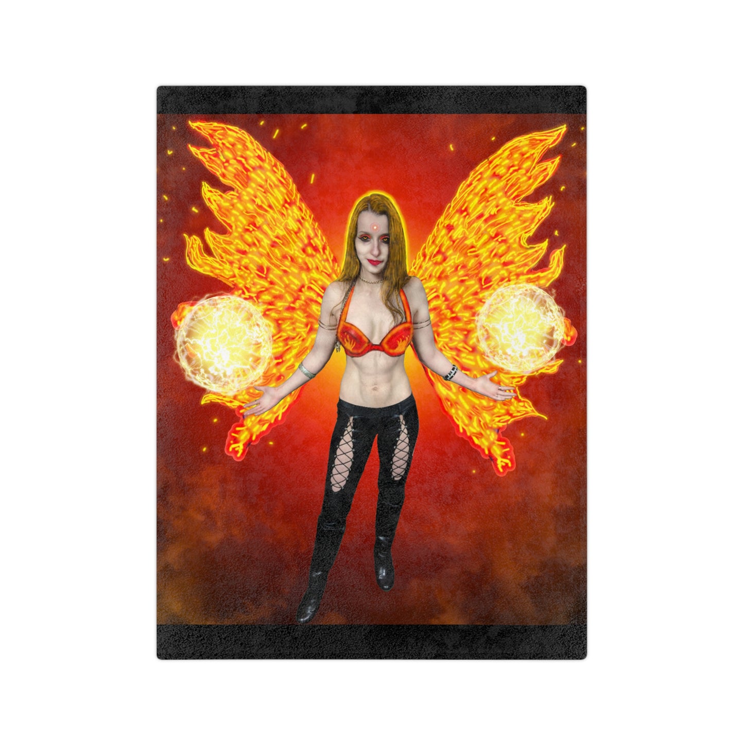 Mystic Fire Fairy Velveteen Minky Blanket