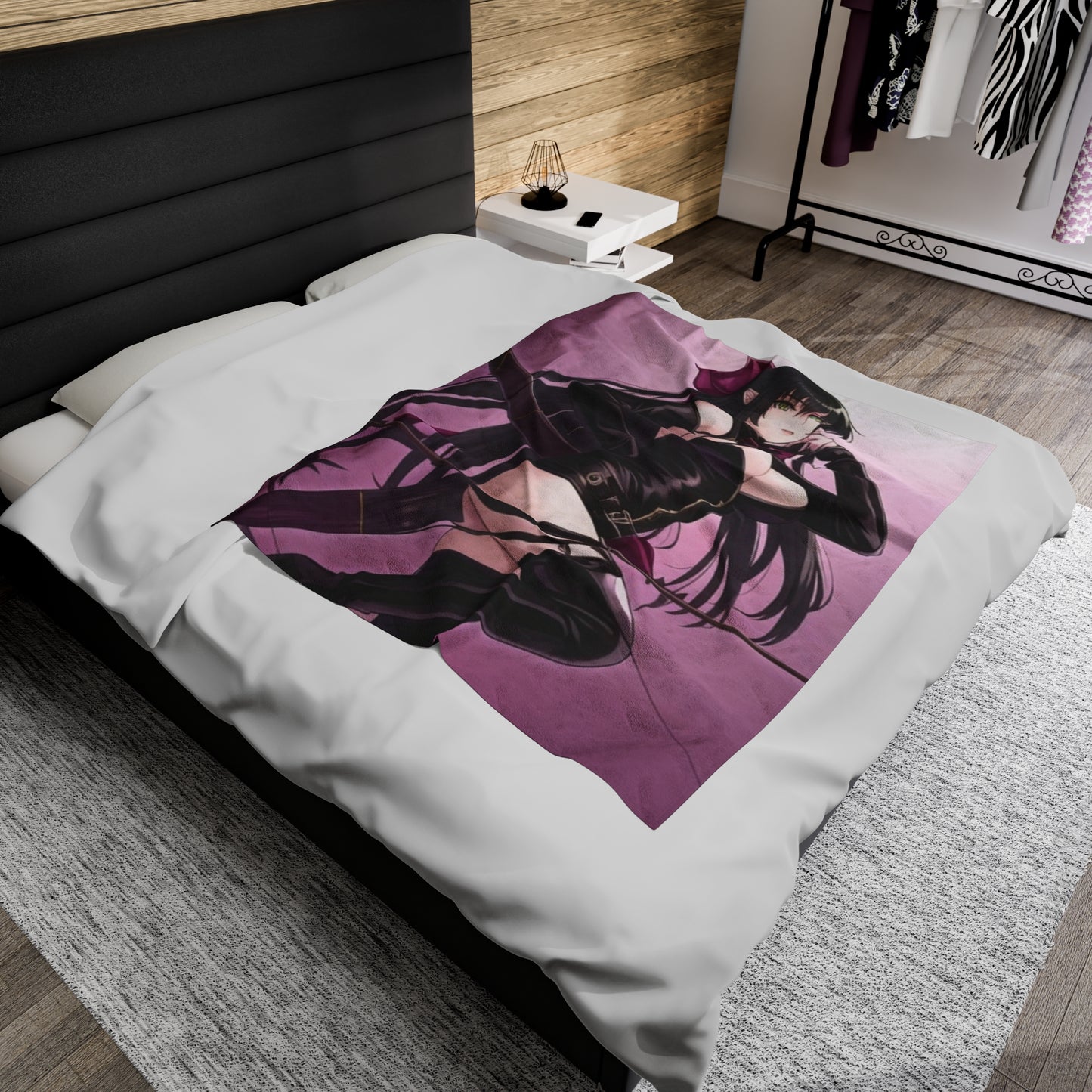 Anime Bow Huntress, Plush Blanket