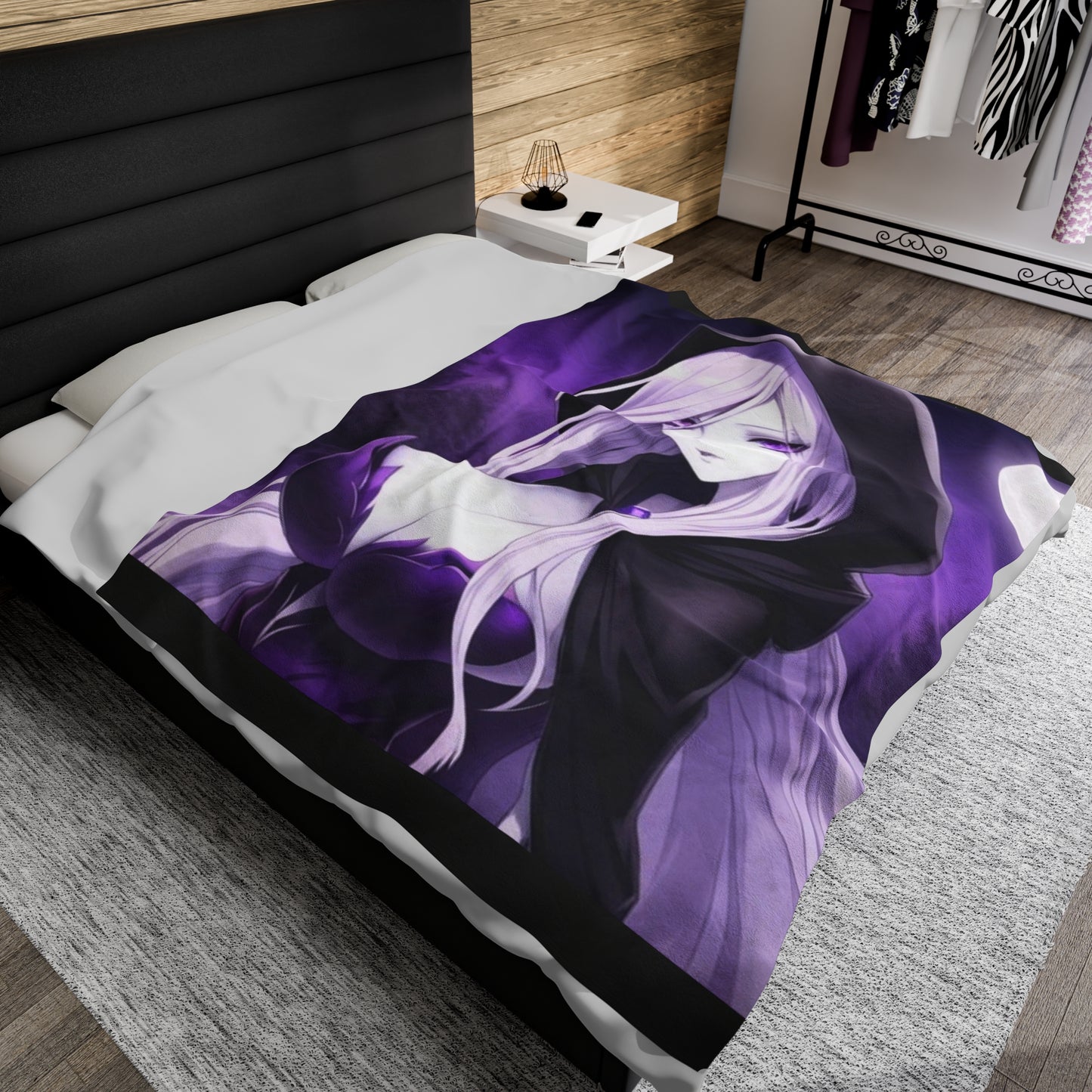 Anime Mage Girl, Plush Blanket