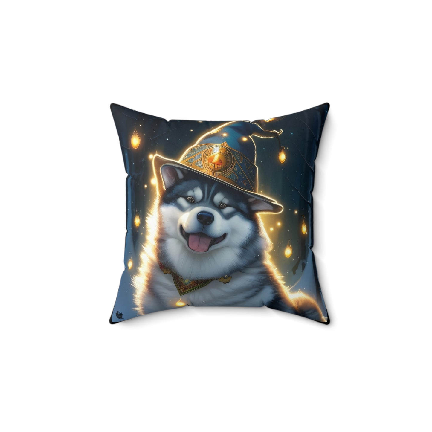 Wizard Pup, Spun Polyester Square Pillow