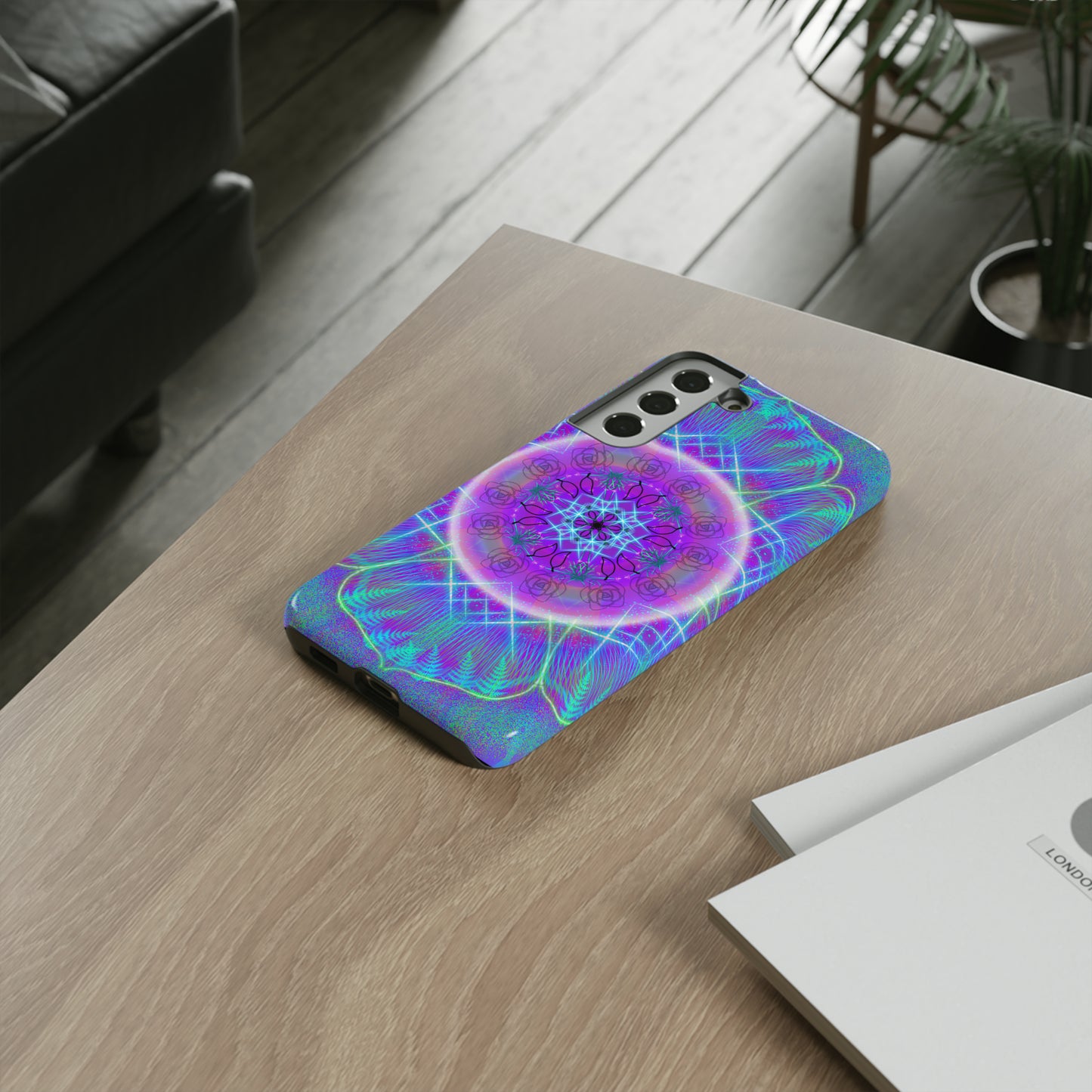 Psychedelic Mandala Protective Phone Case, Samsung, iPhone, Pixel, all sizes