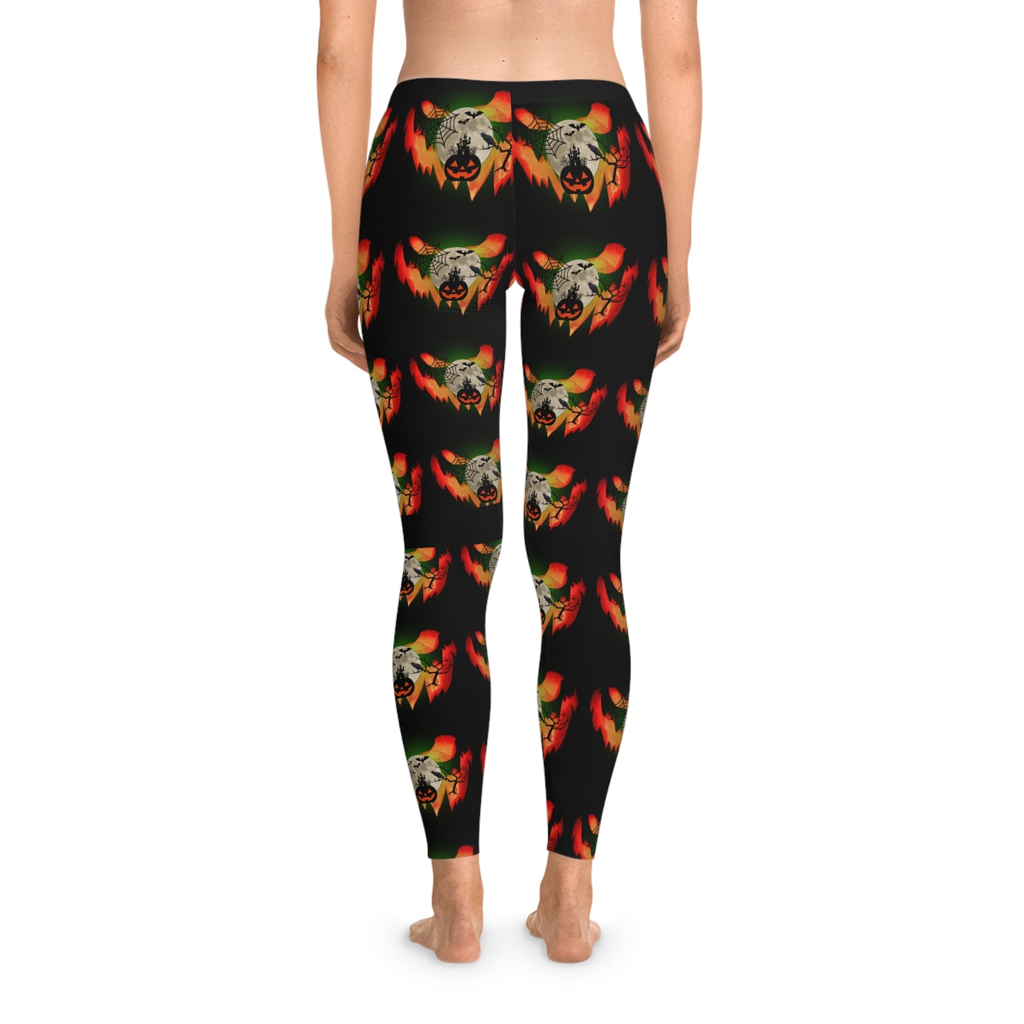 Erie pumpkin Halloween Stretchy Leggings